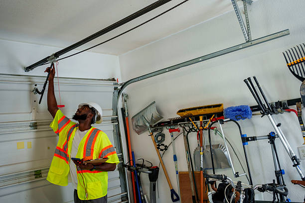 Professional Garage Door Panel Replacement technician working in Denison, TX